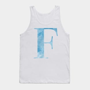 Clouds Blue Sky Initial Letter F Tank Top